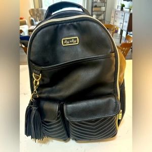 Itzy Ritzy Black Vegan Leather Boss Bag